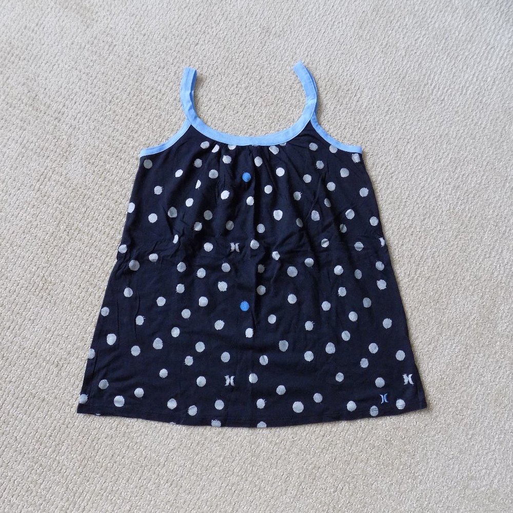 HURLEY POLKA DOT SPAGETTI STRAP TANK TOP